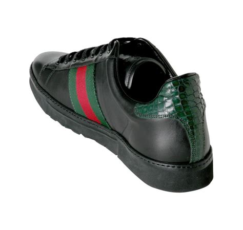 mens gucci black sneakers|authentic Gucci sneakers for men.